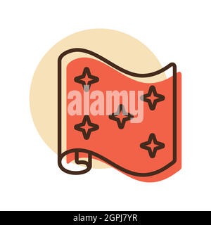 Wallpaper roll vector flat icon Stock Vector