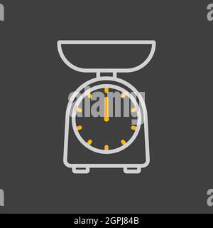 Scales vector icon. Kitchen appliance Stock Vector