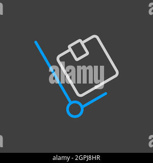 Hand truck vector flat icon Stock Vector