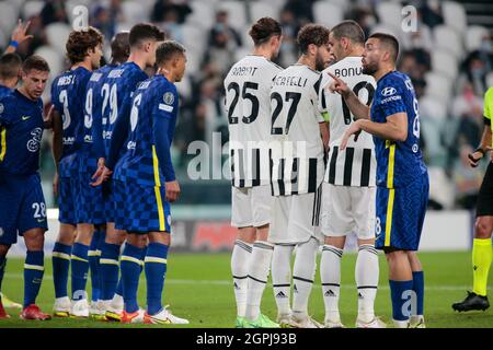 Turin, Italy. 29th Sep, 2021. during the UEFA Champions League, Group H football match between Juventus FC and Chelsea FC on September 29, 2021 at Allianz Stadium in Turin, Italy Credit: Independent Photo Agency/Alamy Live News Stock Photo