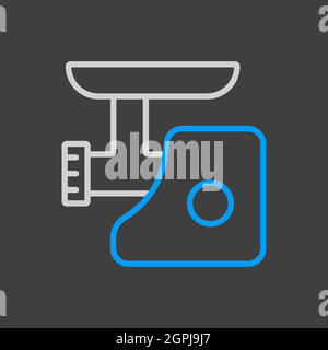 Electric meat grinder vector icon Stock Vector