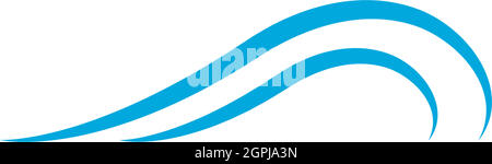 Wave icon logo vector Stock Vector