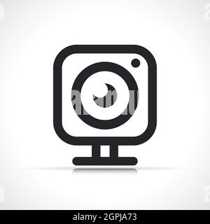 Vector webcam icon isolated design Stock Vector