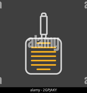 Grill pan vector icon. Kitchen appliance Stock Vector