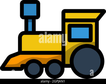 Train Toy Icon Stock Vector