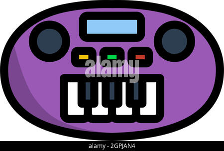 Synthesizer Toy Icon Stock Vector