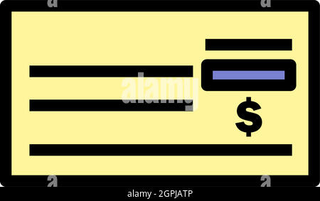 Bank Check Icon Stock Vector