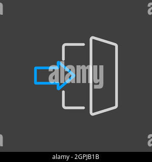 Login icon in trendy flat style Stock Vector