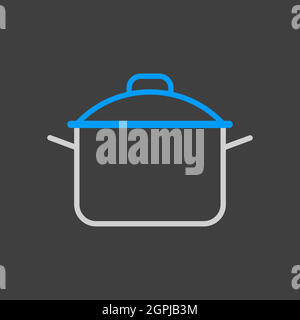 Saucepan icon. Cooking pot or pan sign Stock Vector