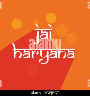 Haryana Day Indian State Background Stock Vector