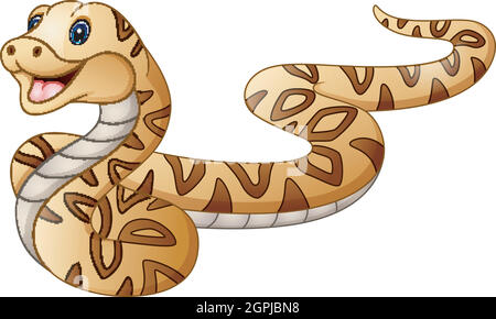 Vector illustration of Cute snake cartoon Stock Vector