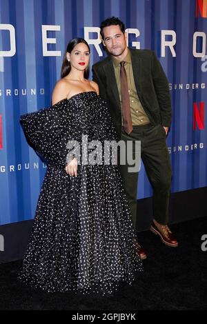 Adria Arjona And Manuel Garcia Rulfo Attend Netflix's "6 Underground ...