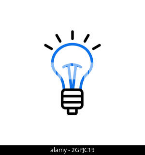 Idea, Lightbulb vector icon. Business sign Stock Vector