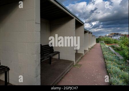 Upper promenade at the seaside resort of Sheringham in North Norfolk, UK Stock Photo