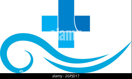 Healty wave logo icon Stock Vector
