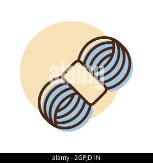 Roll of yarn vector flat icon Stock Vector