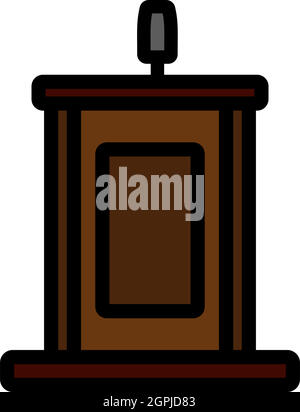 Witness Stand Icon Stock Vector