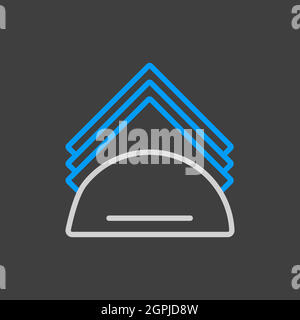 Napkins and napkin holder vector icon Stock Vector