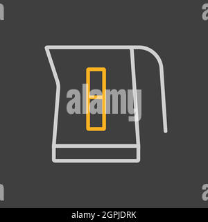 Electric kettle vector icon. Kitchen appliance Stock Vector