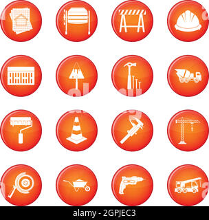 Architecture icons vector set Stock Vector