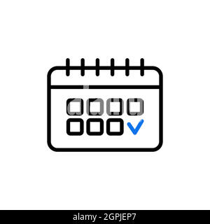 Calendar outline icon. Workspace sign Stock Vector