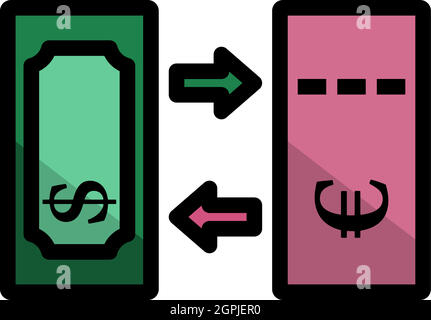 Currency Exchange Icon Stock Vector