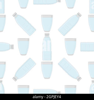 Illustration on theme set identical types plastic bottles Stock Vector