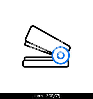 Stapler outline icon. Workspace sign Stock Vector