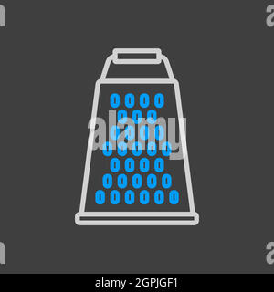 Grater vector icon. Kitchen appliance Stock Vector