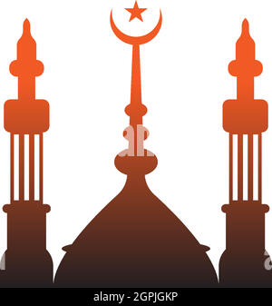 Islamic logo, Mosque icon design vector template Stock Vector