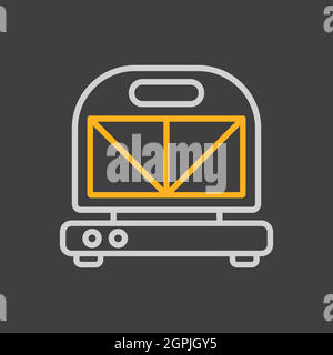 Kitchen sandwich maker vector icon Stock Vector