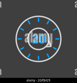 Timer vector icon. Kitchen appliance Stock Vector