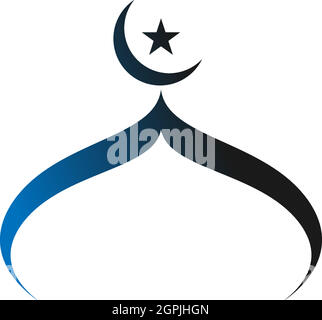 Islamic logo, Mosque icon design vector template Stock Vector