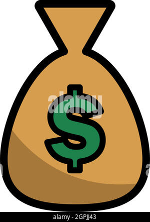 Money Bag Icon Stock Vector