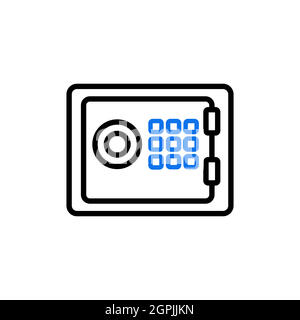 Bank safe outline icon. Finances sign Stock Vector