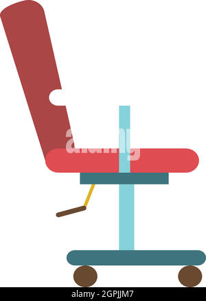 Barber chair icon, flat style Stock Vector