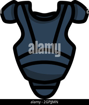 Baseball Chest Protector Icon Stock Vector