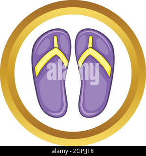 Flip flop sandals vector icon Stock Vector