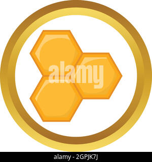 Honeycomb of bee vector icon Stock Vector