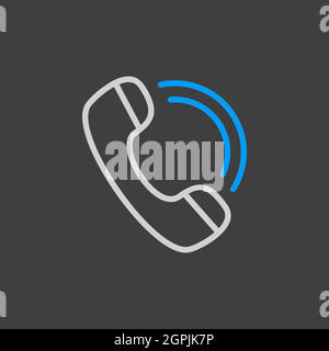 Phone handset vector icon. E-commerce sign Stock Vector