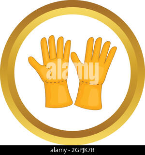 Rubber gloves vector icon Stock Vector