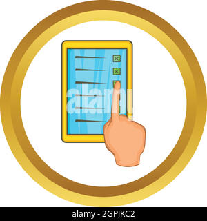 Checklist with hand vector icon Stock Vector