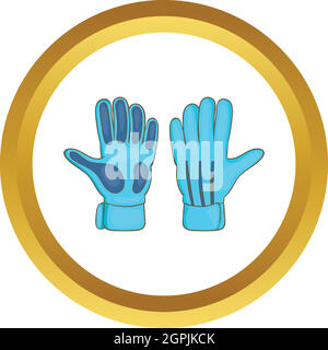 Football goalkeeper gloves vector icon Stock Vector