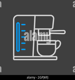 Coffee machine with cup vector icon Stock Vector
