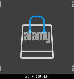 Shopping bag vector flat icon Stock Vector