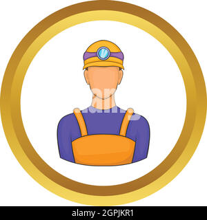 Male miner vector icon Stock Vector