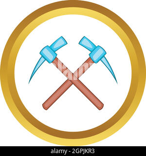 Two picks vector icon Stock Vector