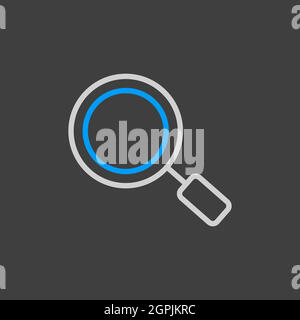 Search magnifier vector flat icon Stock Vector