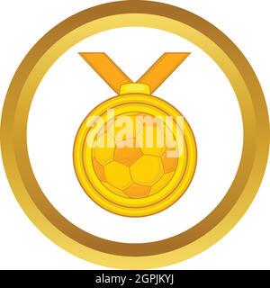 Medal in football vector icon Stock Vector