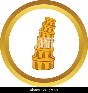 Pisa Tower vector icon Stock Vector